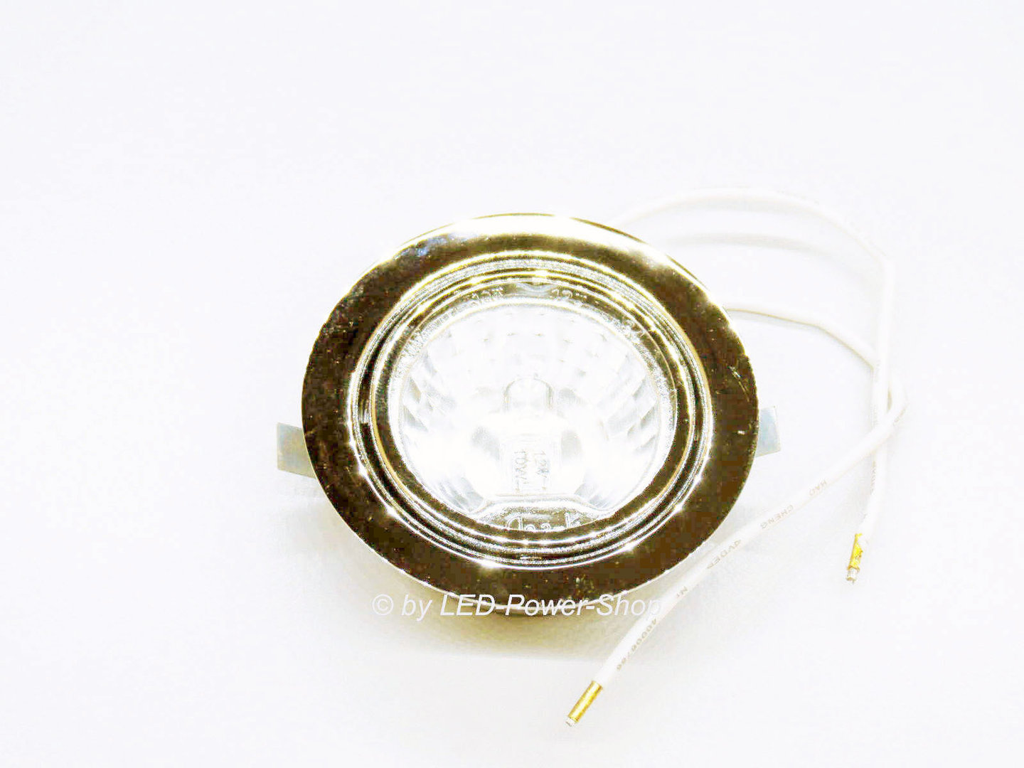 12V Dometic recessed light clear glass chrome with leaf spring