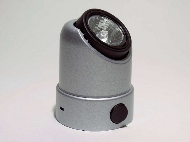 12V Dometic surface-mounted light MR11 swiveling and rotating silver